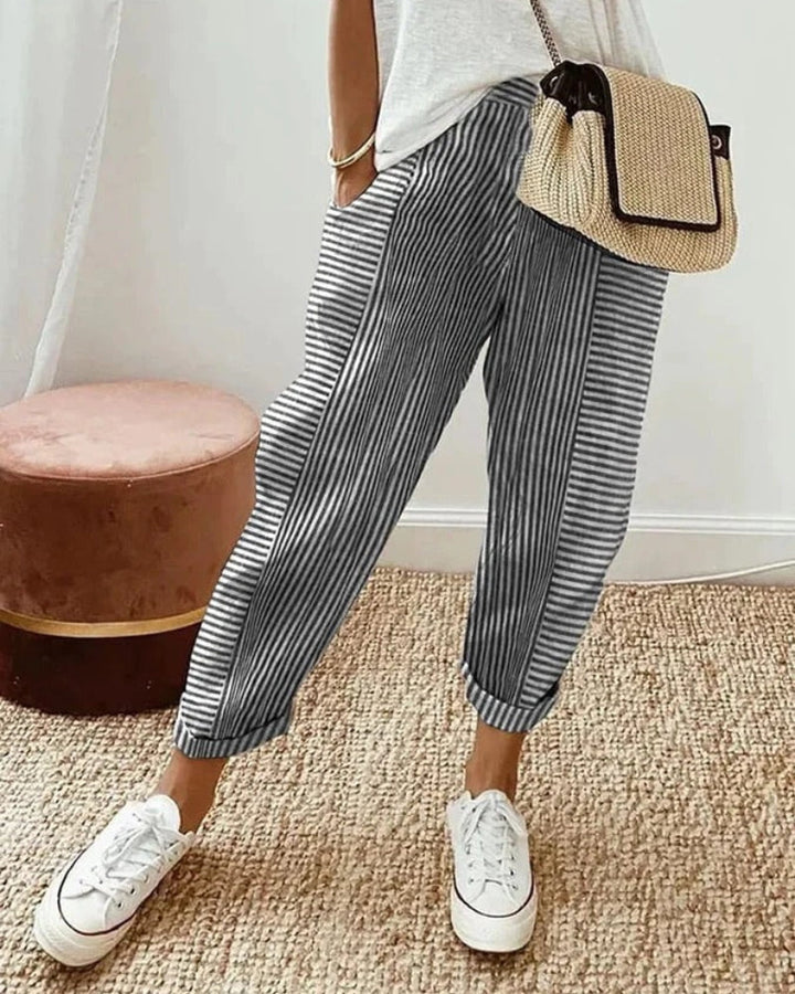 AMARA - PANTALONI A RIGHE