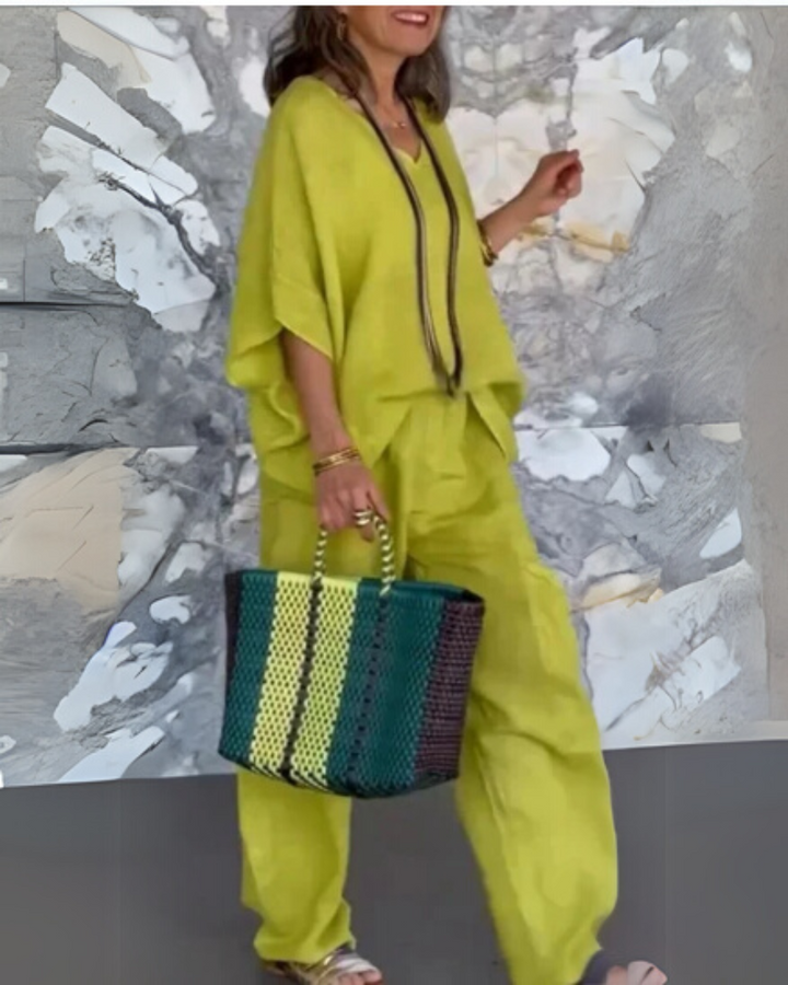 SAIRELA - Completo casual in cotone e lino