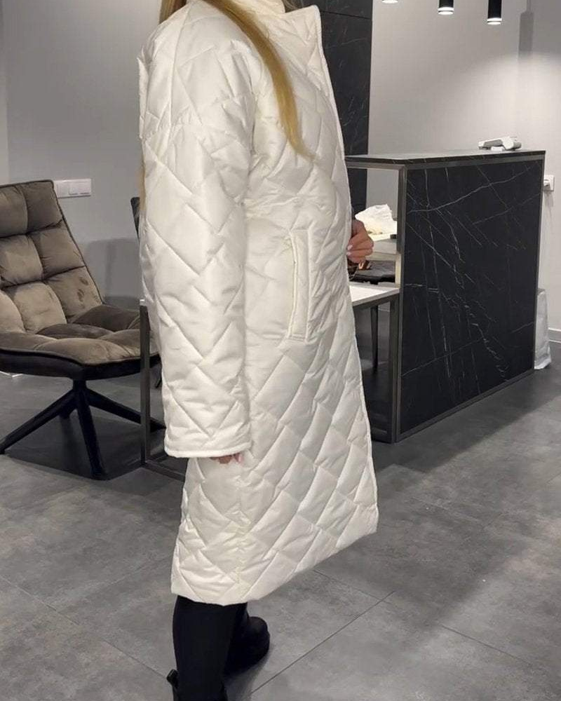 DIASY - Cappotto casual con risvolto di media lunghezza in cotone