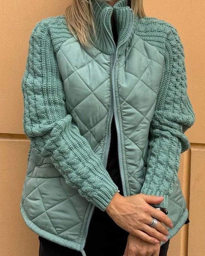 BOILAR - Giacca casual in maglia con chiusura a zip
