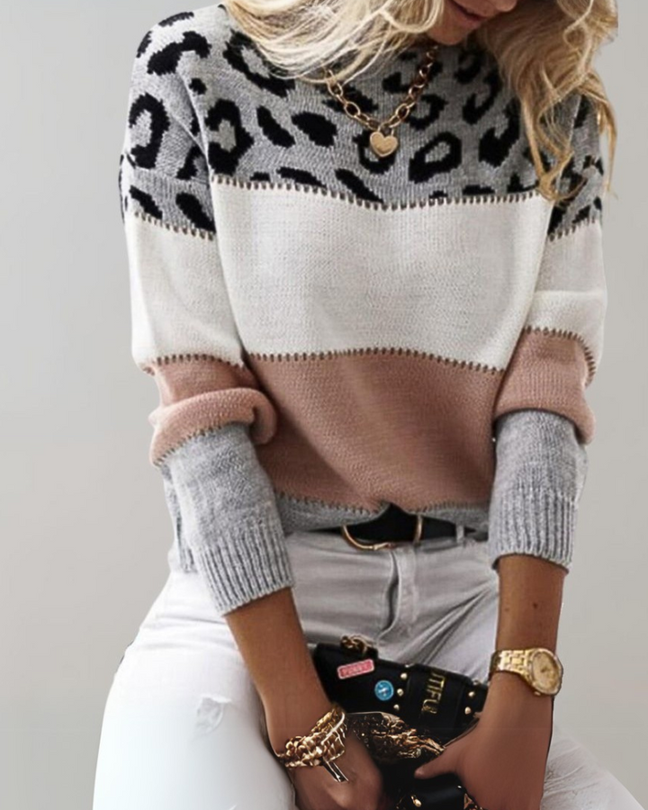 RIANA - Maglione con design leopardato