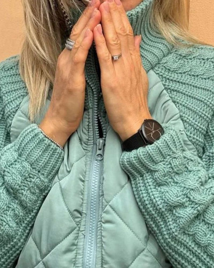 BOILAR - Giacca casual in maglia con chiusura a zip