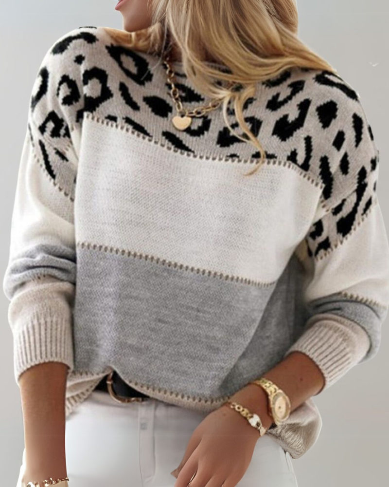 RIANA - Maglione con design leopardato