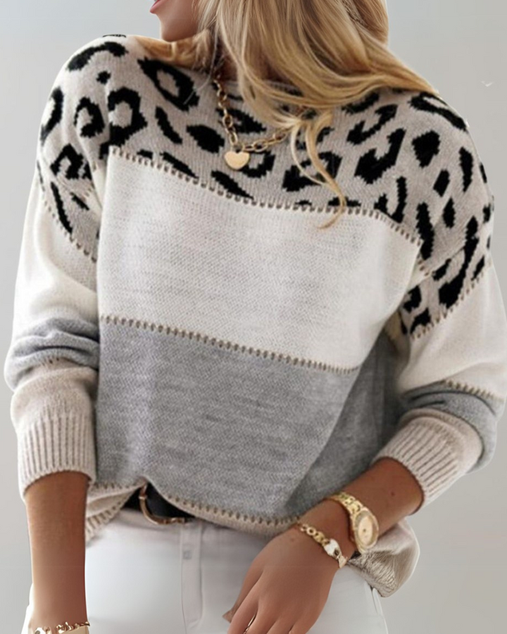 RIANA - Maglione con design leopardato