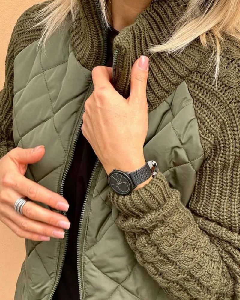 BOILAR - Giacca casual in maglia con chiusura a zip