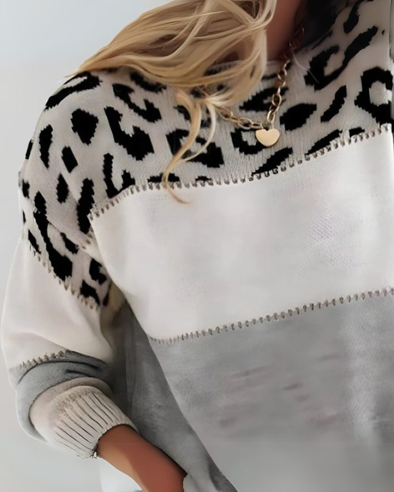 RIANA - Maglione con design leopardato