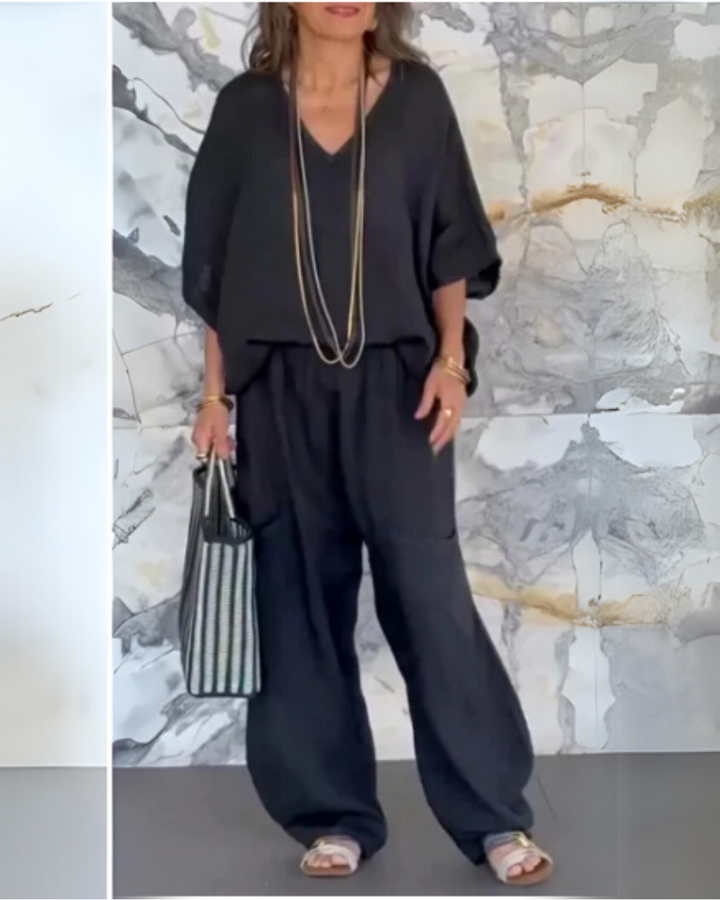 SAIRELA - Completo casual in cotone e lino