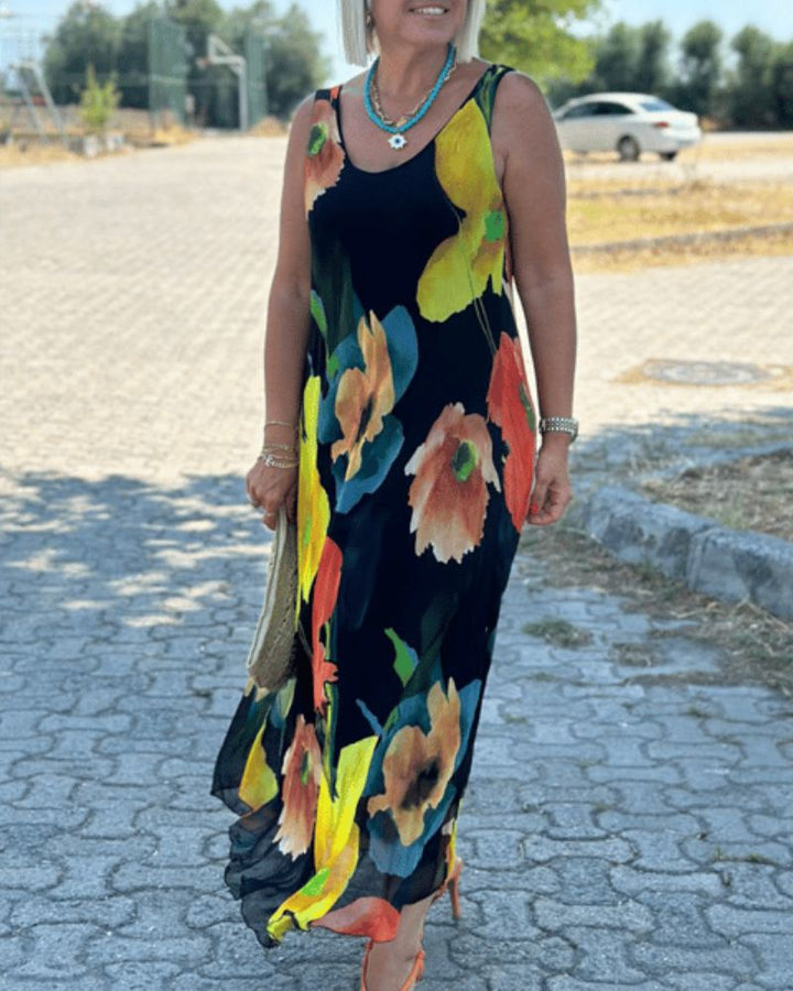 DERANI - ABITO BOHO FLOREALE