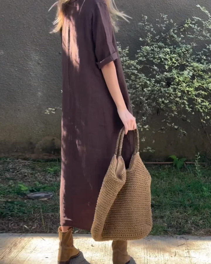 NEREAM - Abito casual in cotone e lino