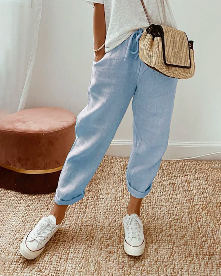 BALI - Pantaloni eleganti in cotone