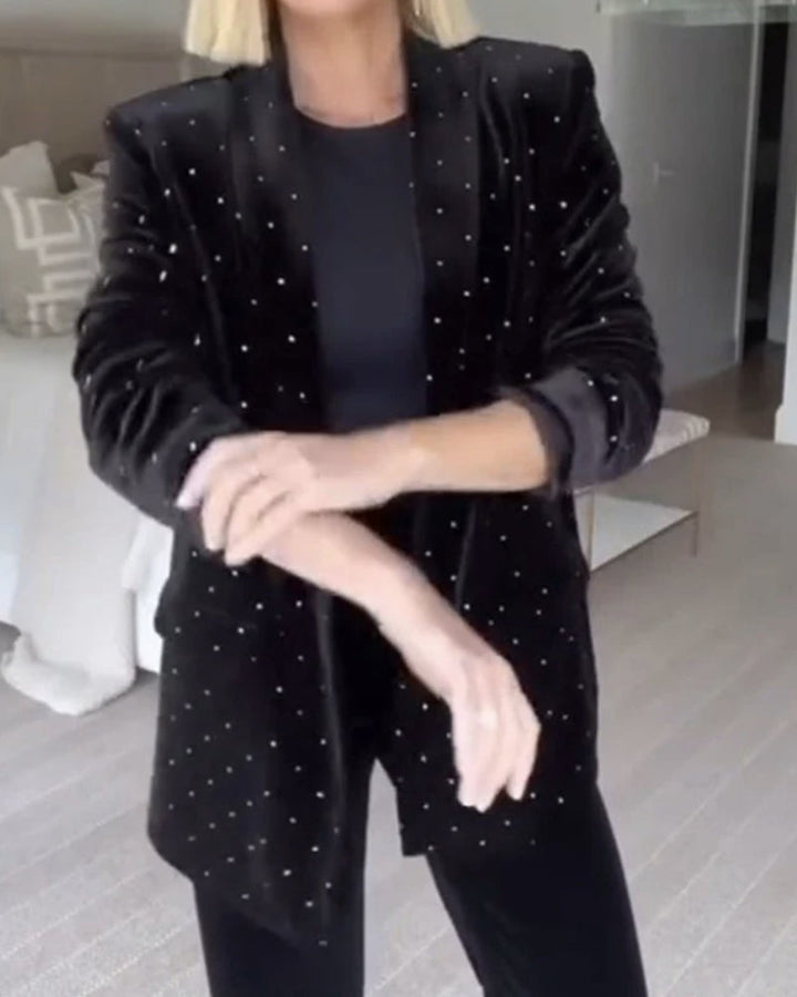 SAVAYA - Blazer di velluto con diamanti