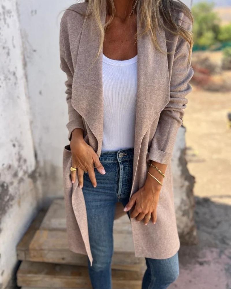 EIGONA - GIACCA CARDIGAN CON REVERS CASUAL