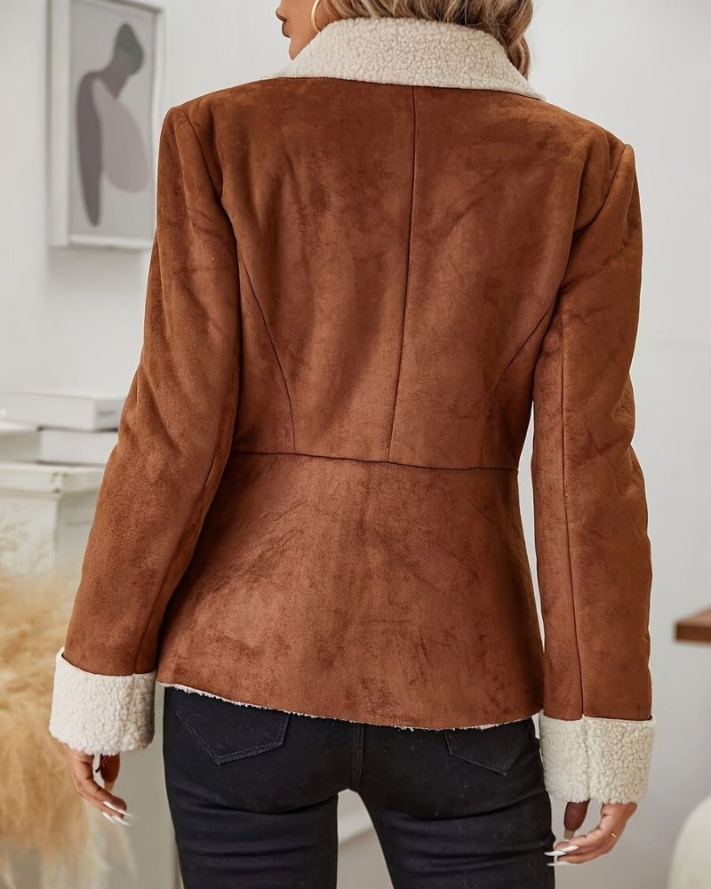 FERIA - Cappotto con bottoni e pelliccia sintetica