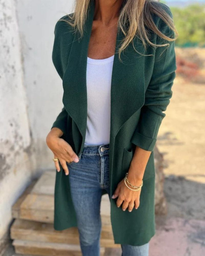 EIGONA - GIACCA CARDIGAN CON REVERS CASUAL