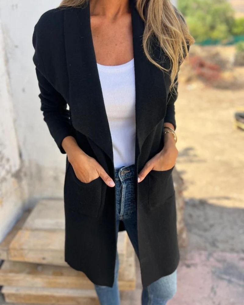 EIGONA - GIACCA CARDIGAN CON REVERS CASUAL