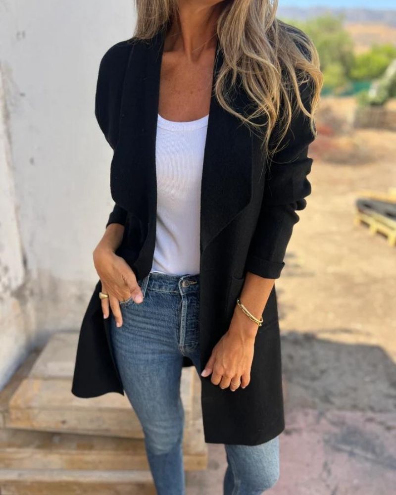 EIGONA - GIACCA CARDIGAN CON REVERS CASUAL