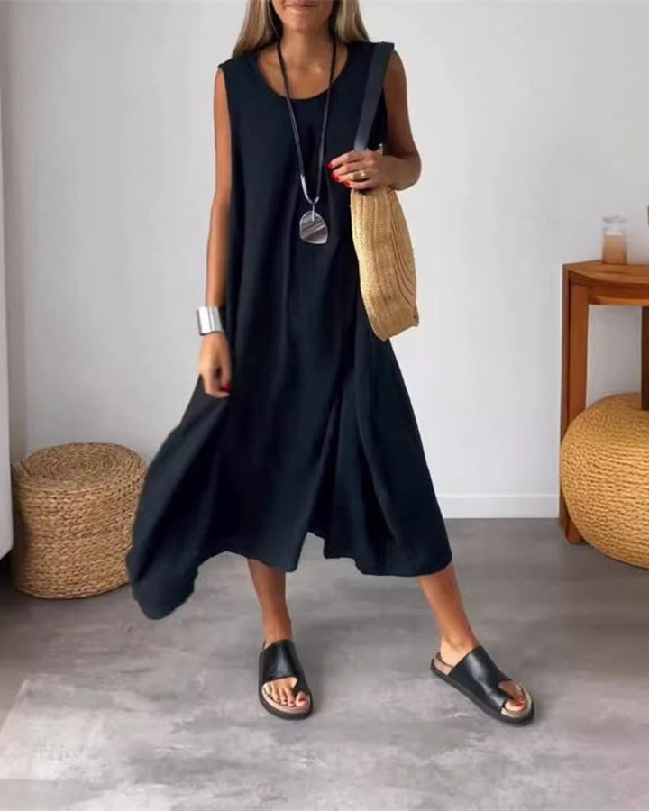 BLOME - Abito midi boho senza maniche