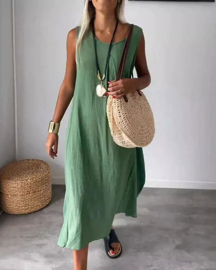 BLOME - Abito midi boho senza maniche