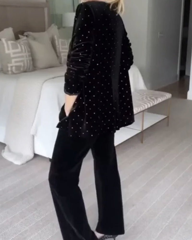 SAVAYA - Blazer di velluto con diamanti