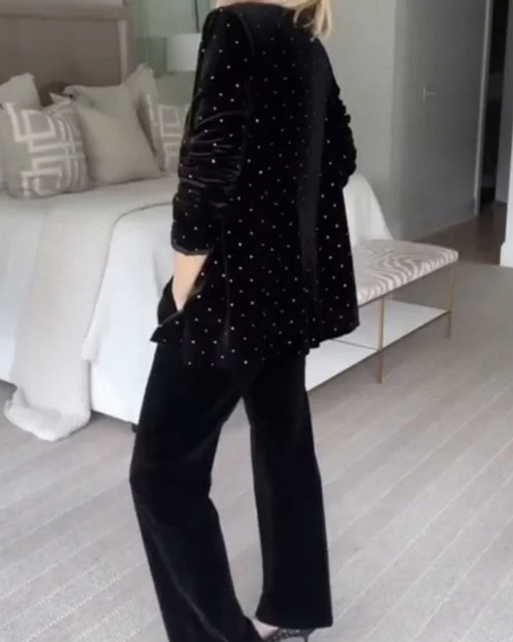 SAVAYA - Blazer di velluto con diamanti