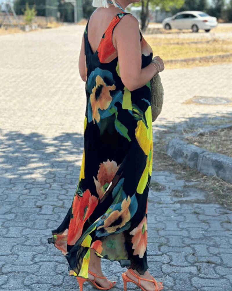 DERANI - ABITO BOHO FLOREALE