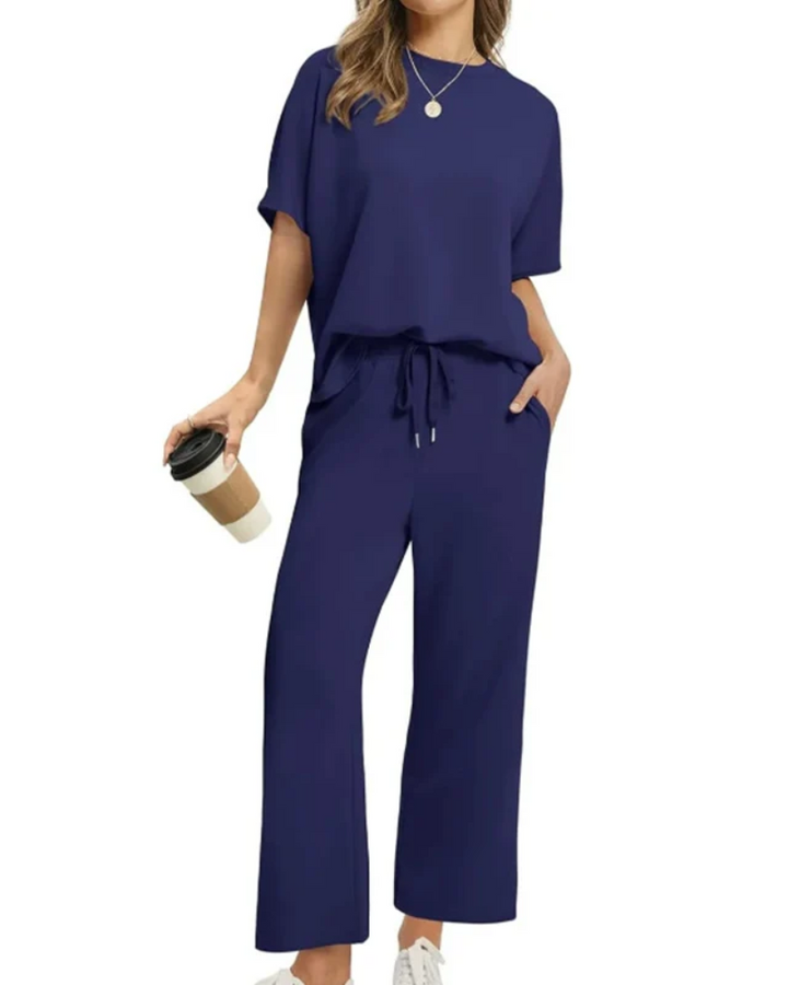 ASANARE - Morbido set di pantaloni e top casual
