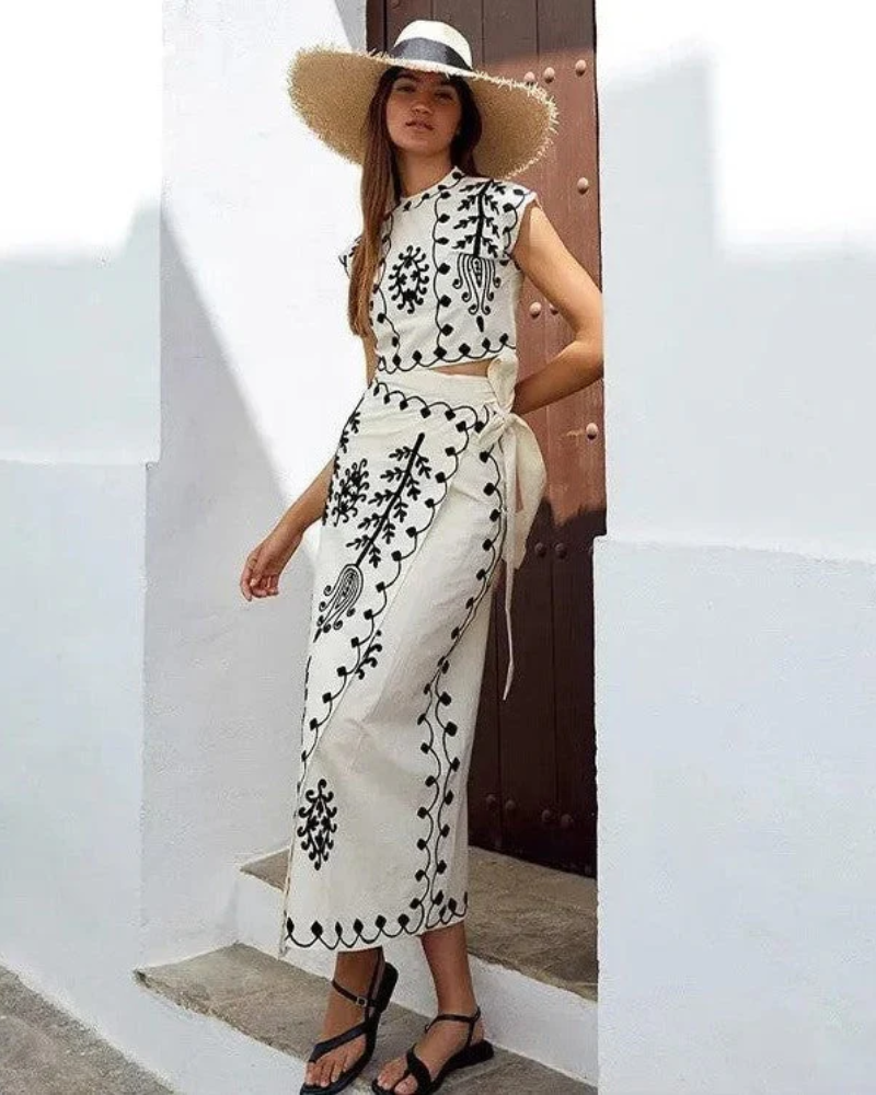 CAMALI - Set top e gonna stampati