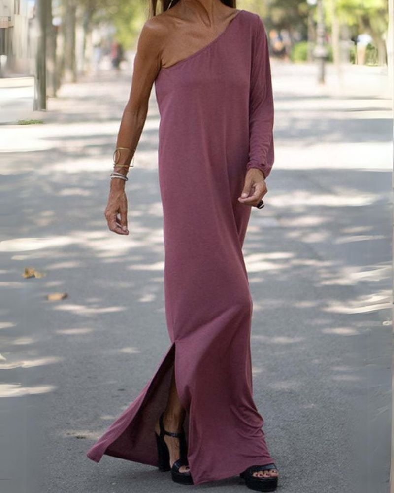 LUNA - MAXI DRESS DA UNA SPALLA