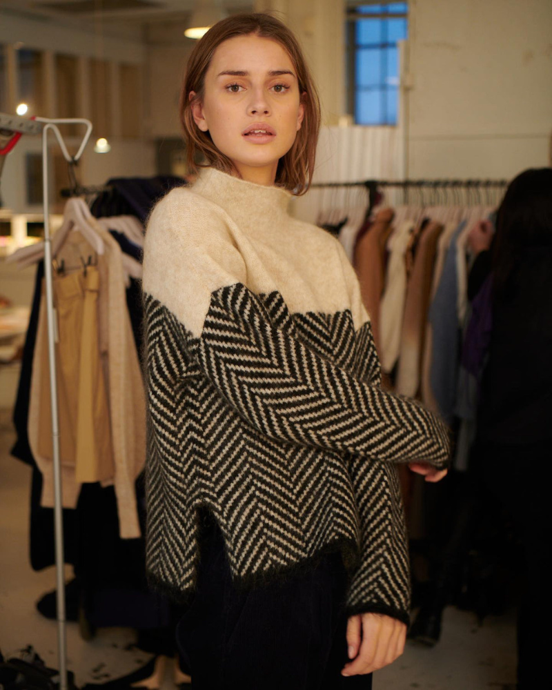 MALENE - MAGLIONE DOLCEVITA IN COTONE