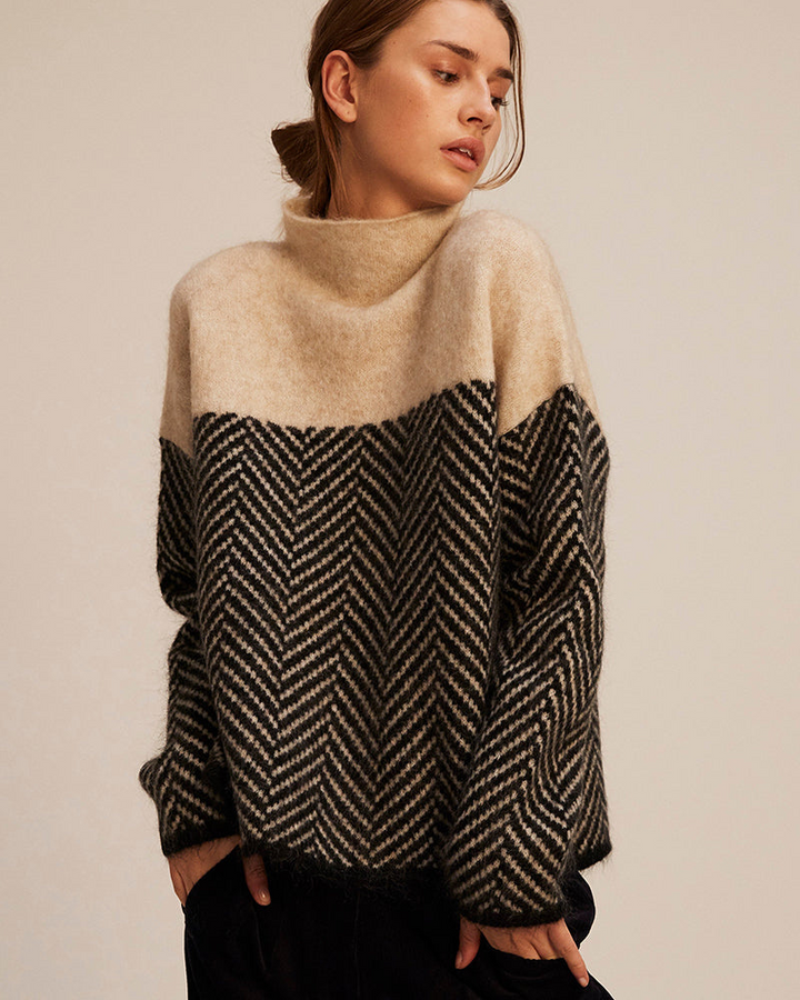 MALENE - MAGLIONE DOLCEVITA IN COTONE
