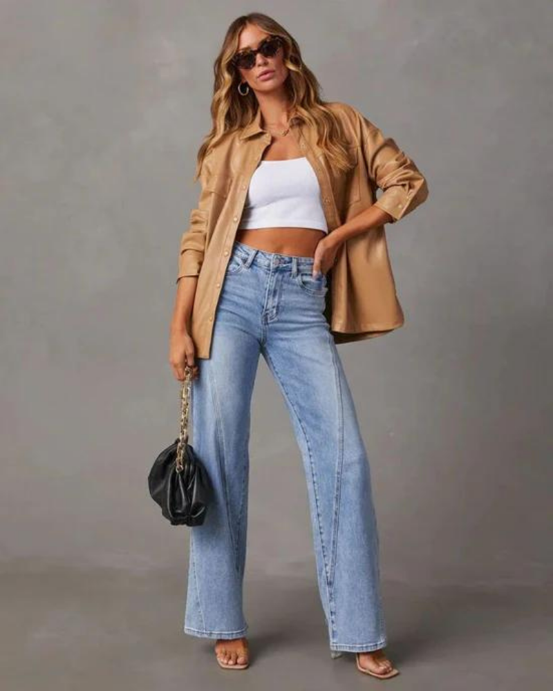 BANIA - JEANS A GAMBA LARGA