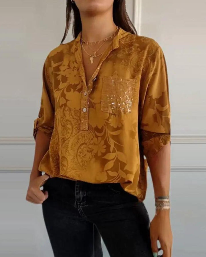 DARYA - TOP CON TASCA A FIORI