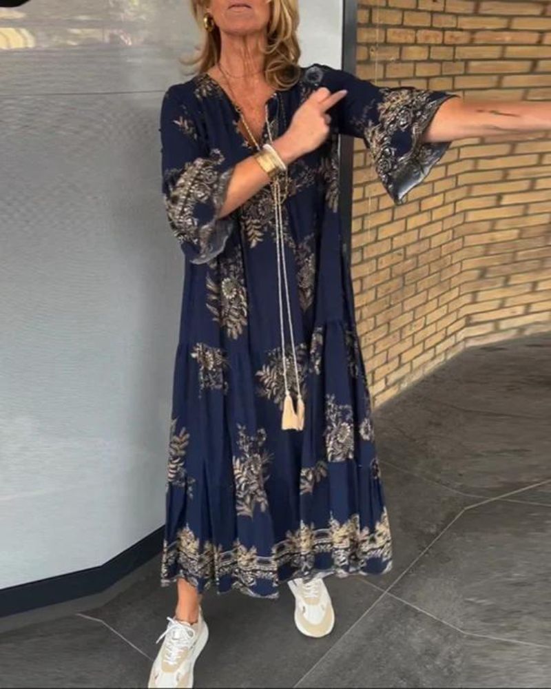 ANNE - Abito vintage con scollo a V