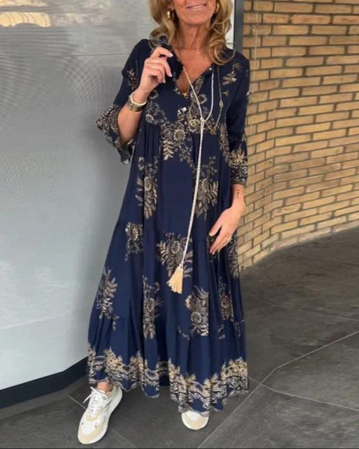 ANNE - Abito vintage con scollo a V