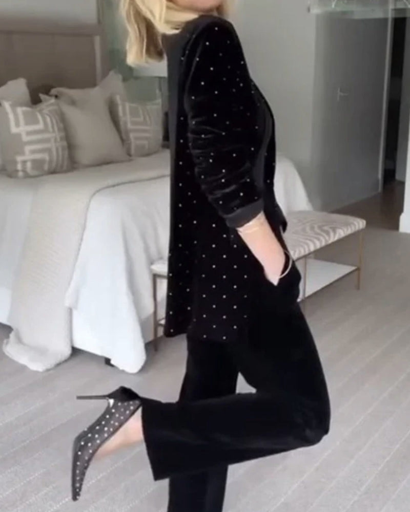 SAVAYA - Blazer di velluto con diamanti