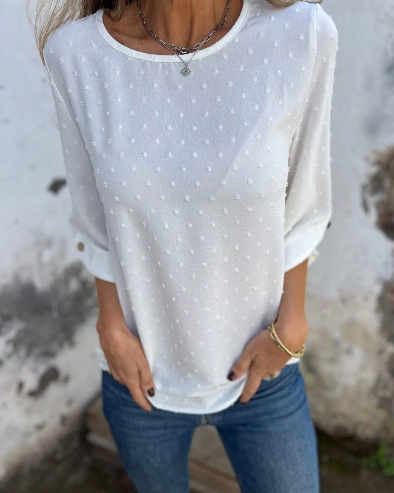 VARENA - Camicetta chic in chiffon jacquard