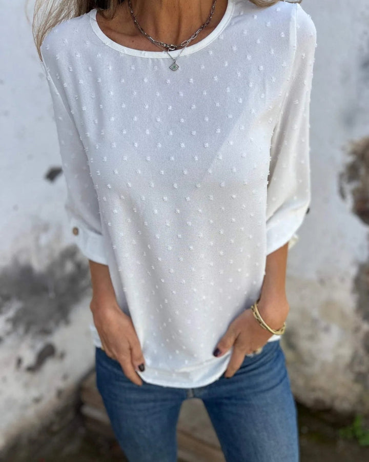 VARENA - Camicetta chic in chiffon jacquard