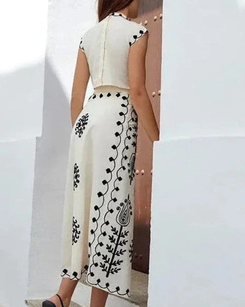 CAMALI - Set top e gonna stampati