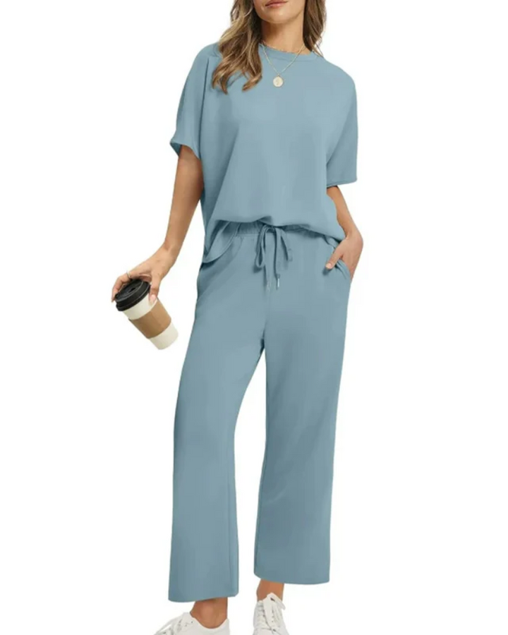 ASANARE - Morbido set di pantaloni e top casual
