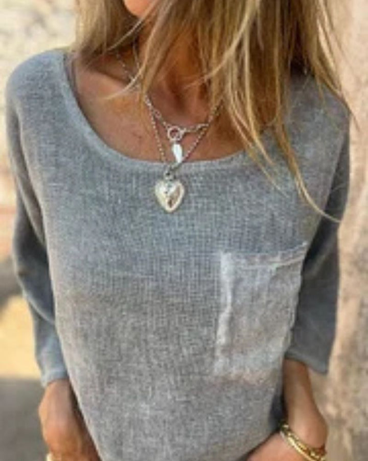 CEMAGI - Maglietta casual in cotone e lino