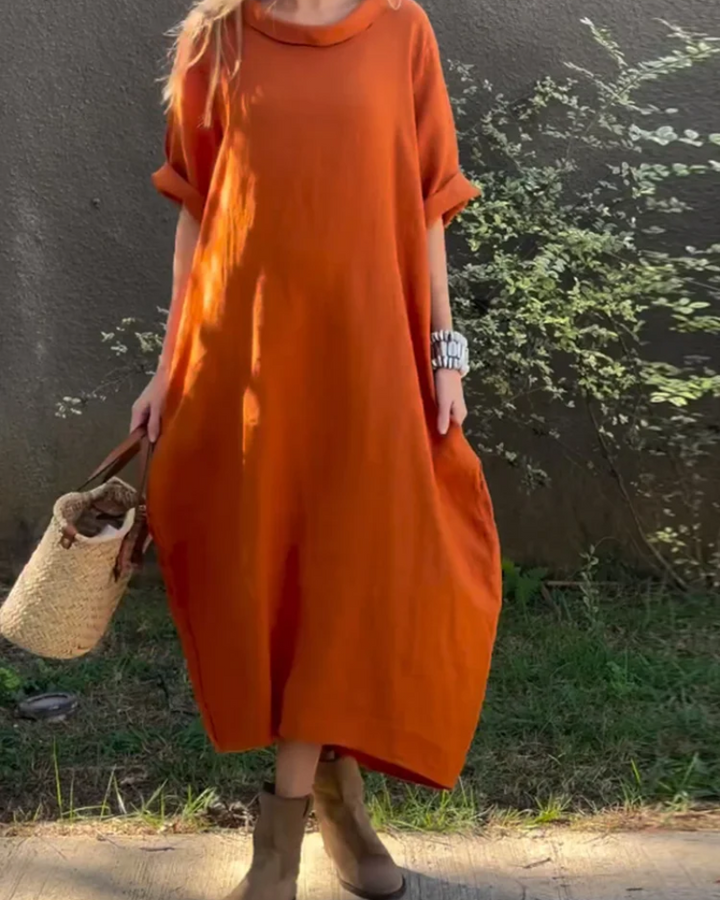 NEREAM - Abito casual in cotone e lino