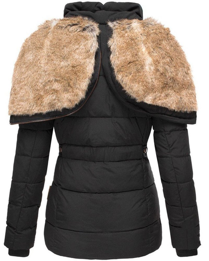 LIENA - Caldo cappotto invernale con fodera in pelliccia