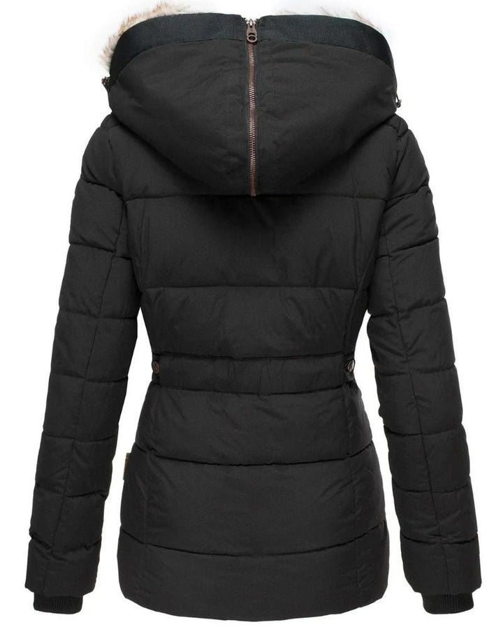 LIENA - Caldo cappotto invernale con fodera in pelliccia