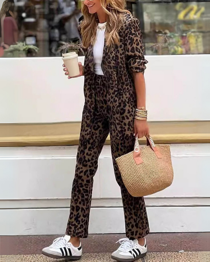 ARILA - Set abito e pantaloni con stampa leopardo