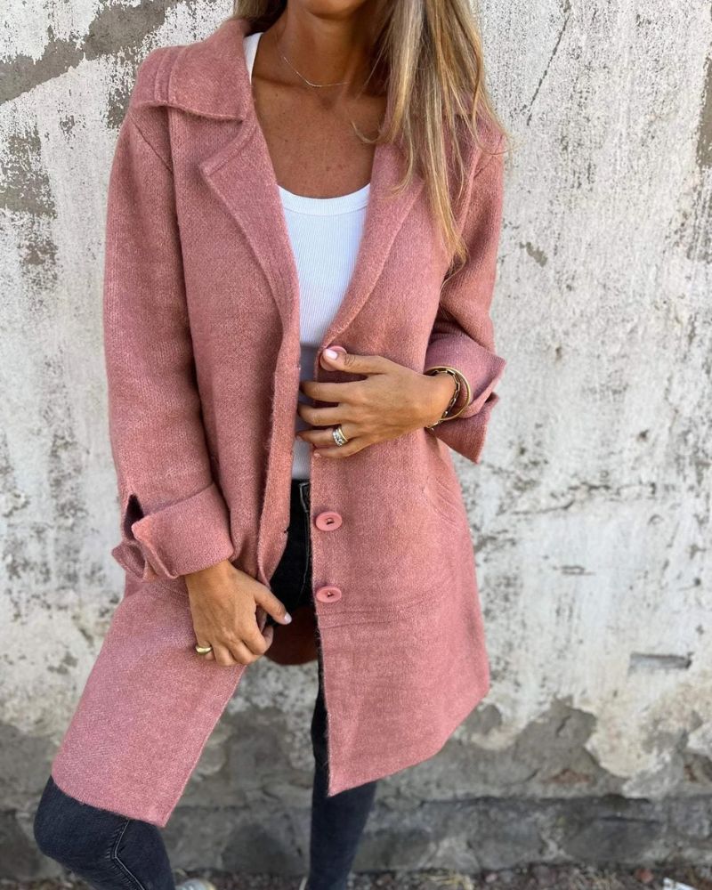 MAILA - Cappotto lungo casual con risvolto