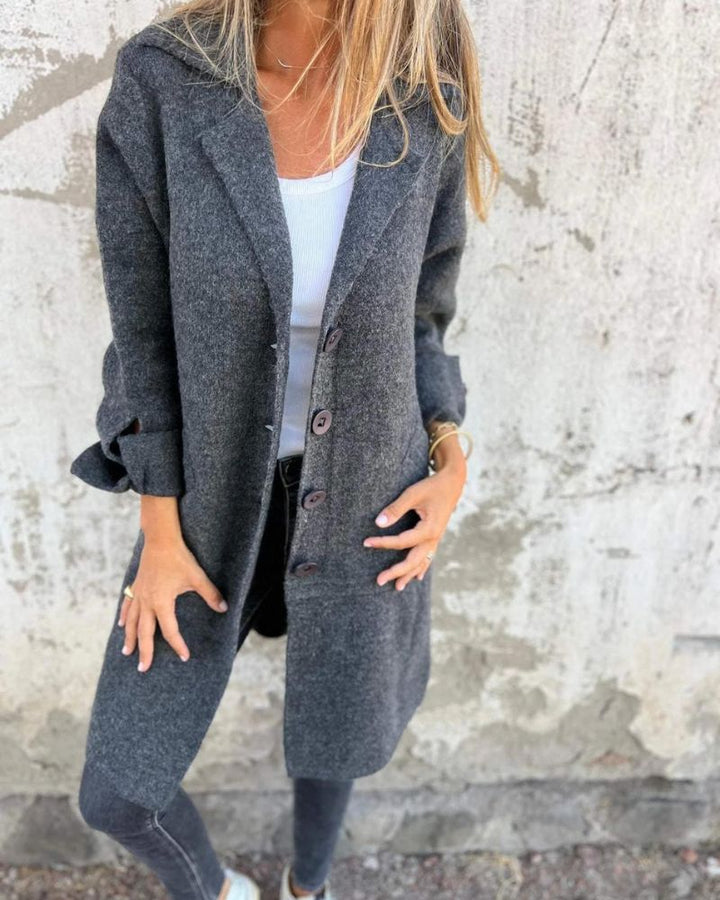 MAILA - Cappotto lungo casual con risvolto