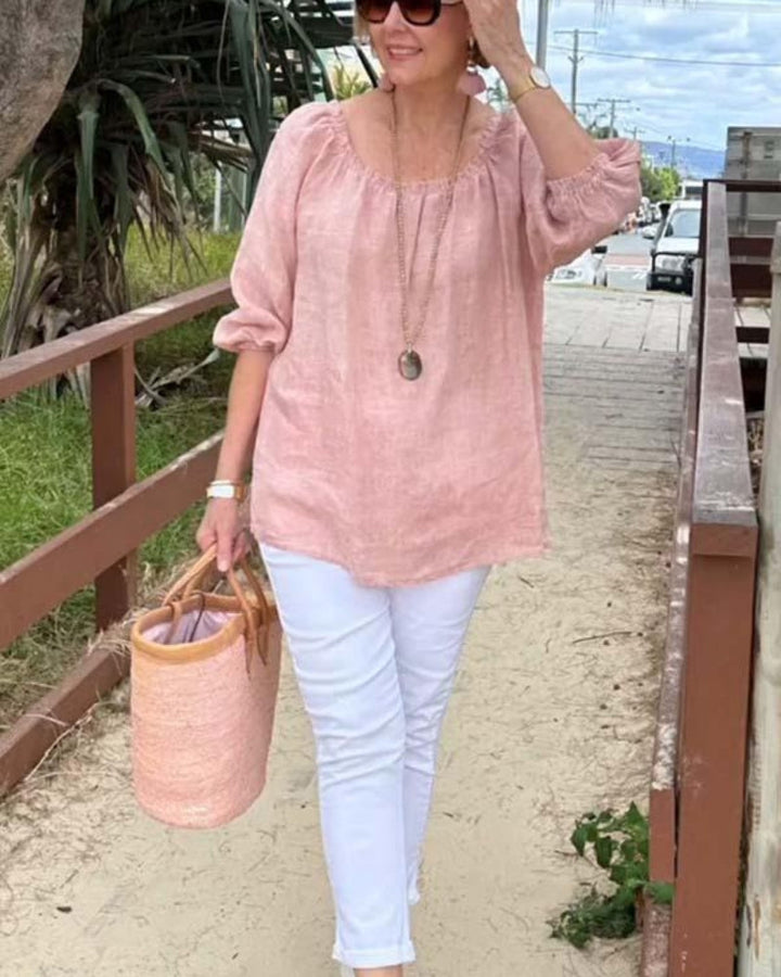 DANIA - CAMICIA IN COTONE E LINO