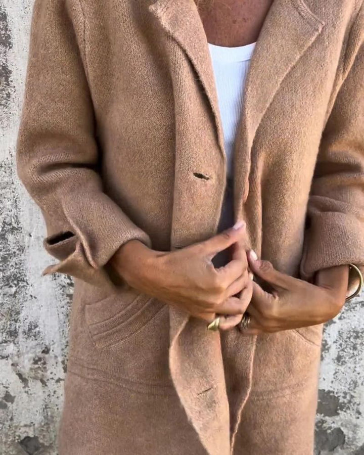 MAILA - Cappotto lungo casual con risvolto