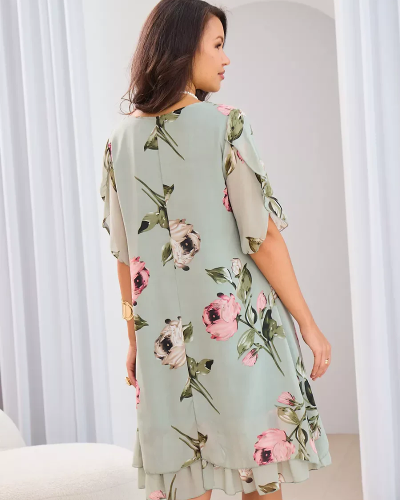 AMELIN - Elegante abito in chiffon