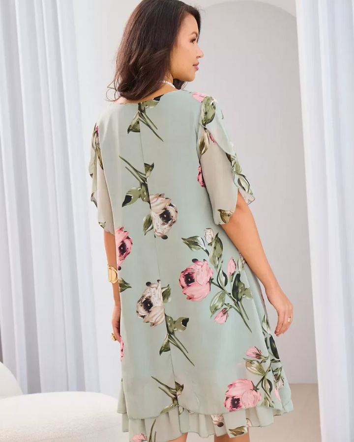 AMELIN - Elegante abito in chiffon
